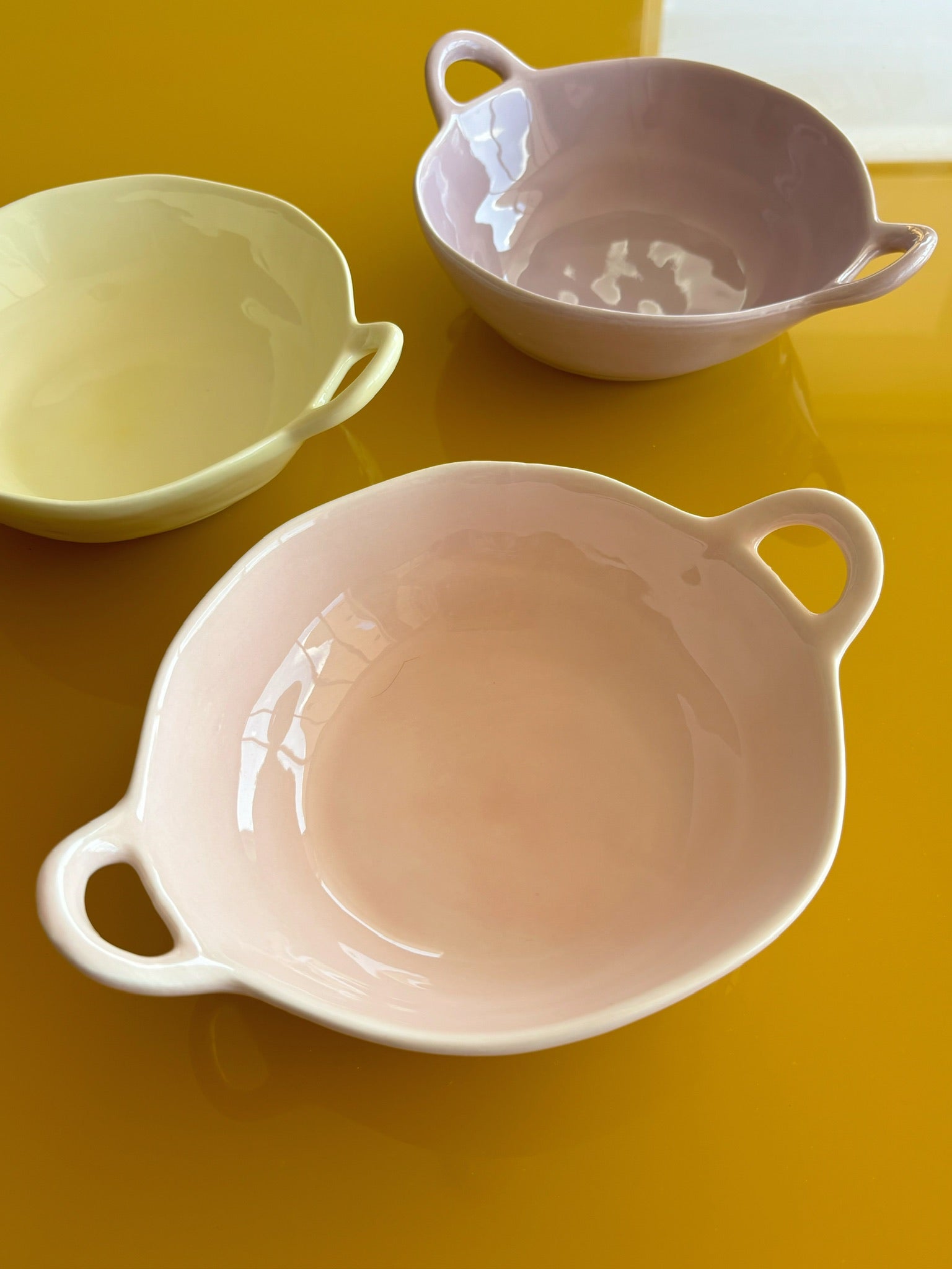 Pastel Hand-Made Ceramic Bowls blush