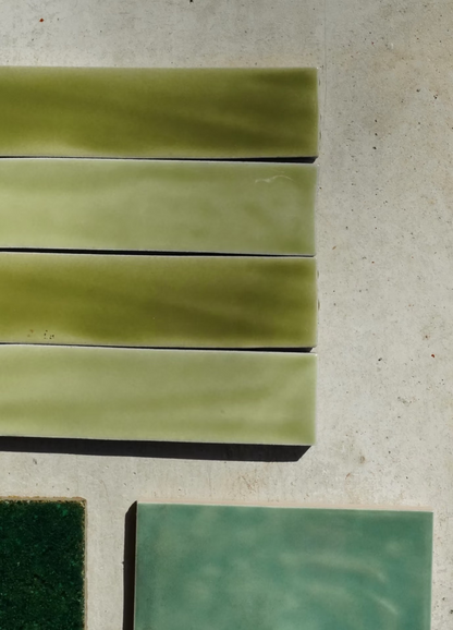 Jade Mist Custom Handmade Elongated Tiles