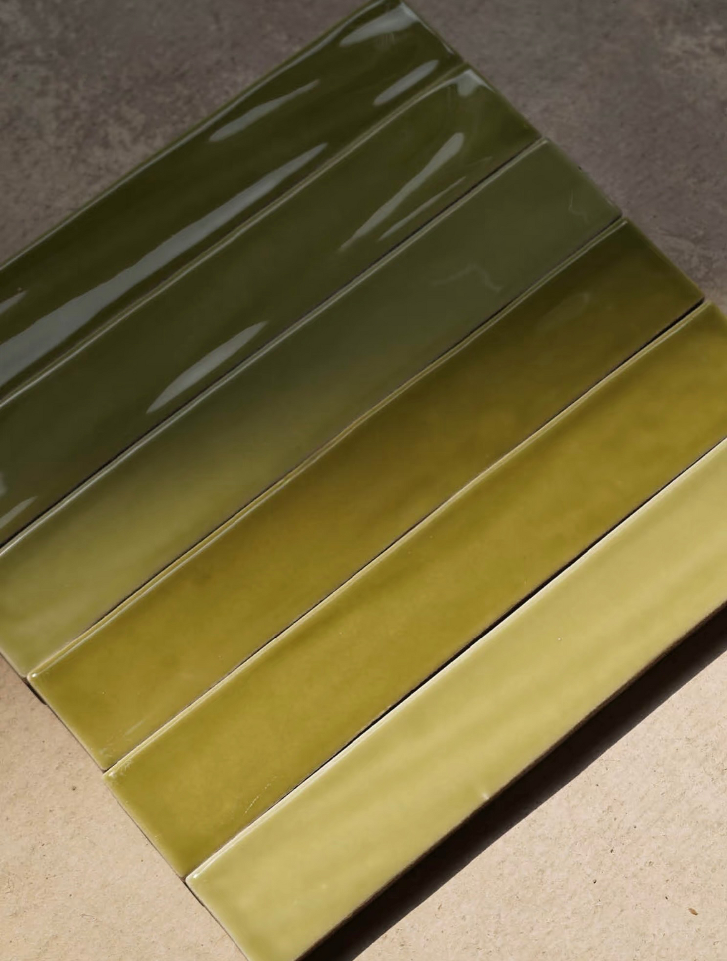 Jade Mist Custom Handmade Elongated Tiles