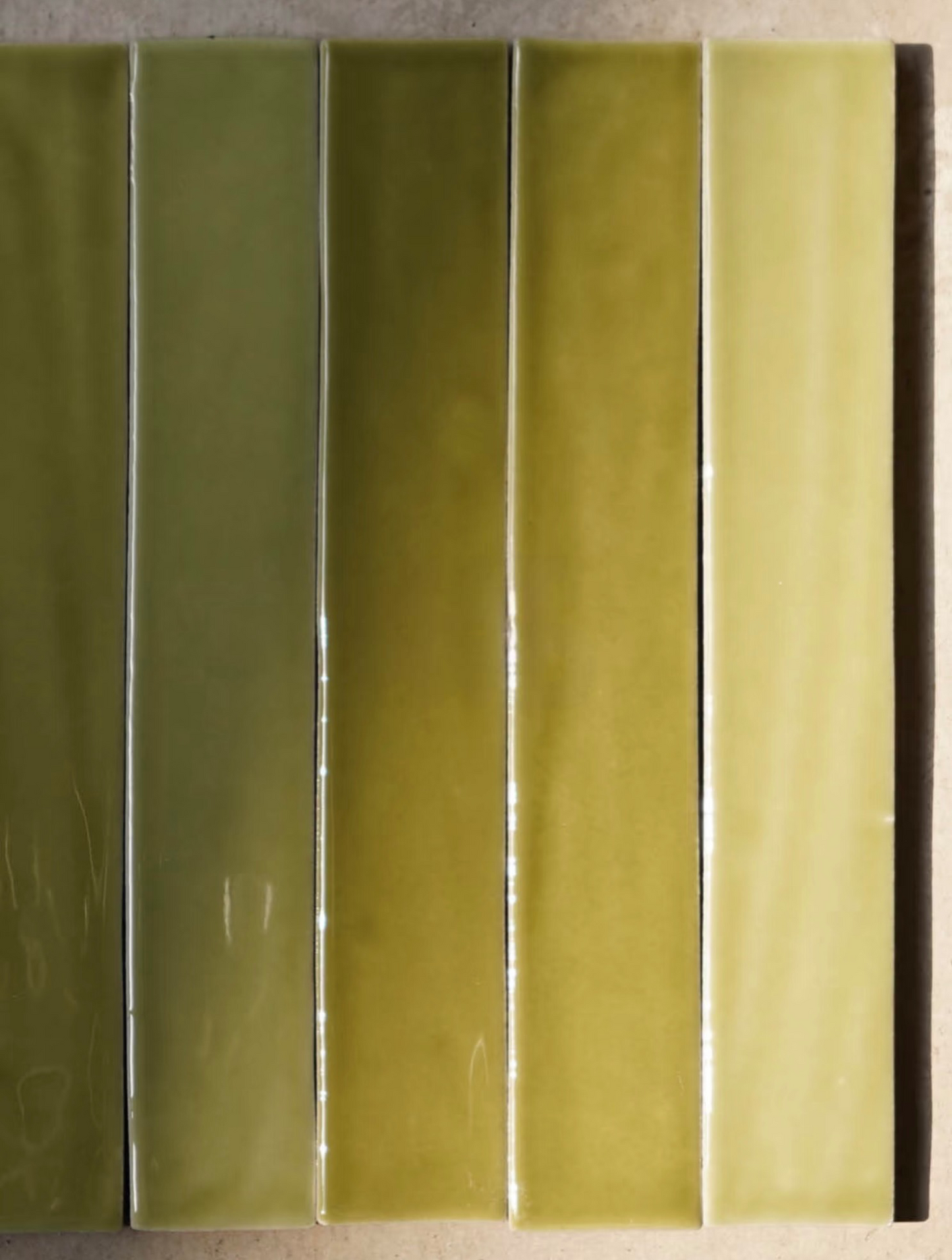 Jade Mist Custom Handmade Elongated Tiles