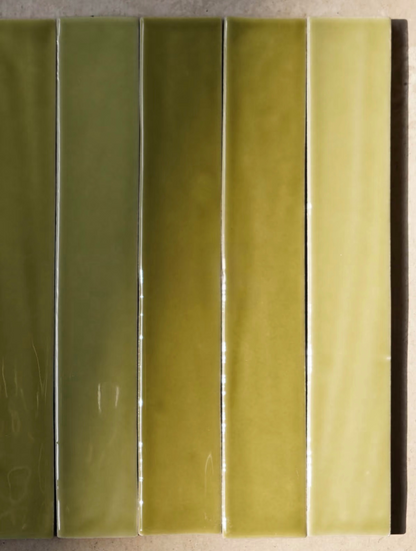 Jade Mist Custom Handmade Elongated Tiles