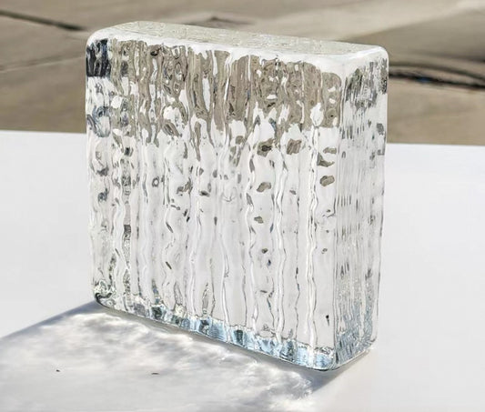 Dual-Face Striated Glass Brick