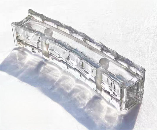 Perforated Curved Ripple Glass Brick
