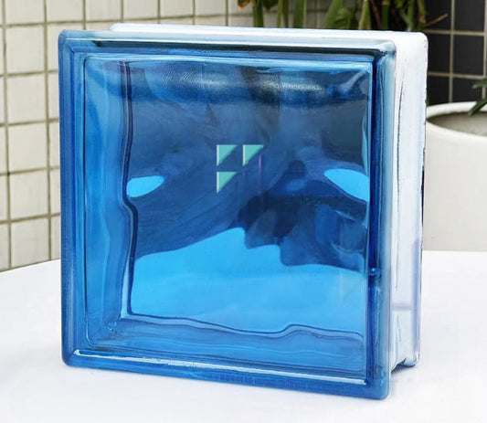 Cloud Mist Hollow Glass Brick—Azure Drift