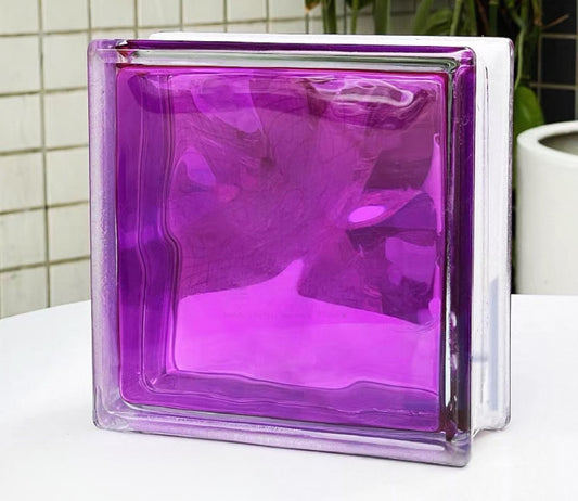 Cloud Mist Hollow Glass Brick—Violet Drift