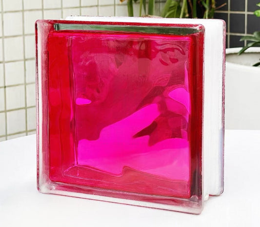 Cloud Mist Hollow Glass Brick—Fuchsia Mist