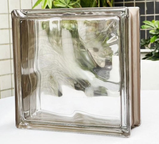 Cloudline Hollow Glass Brick – Taupe Mist