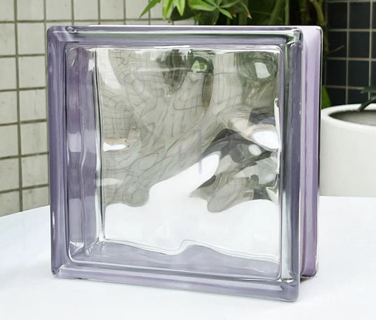Cloudline Hollow Glass Brick – Violet Mist