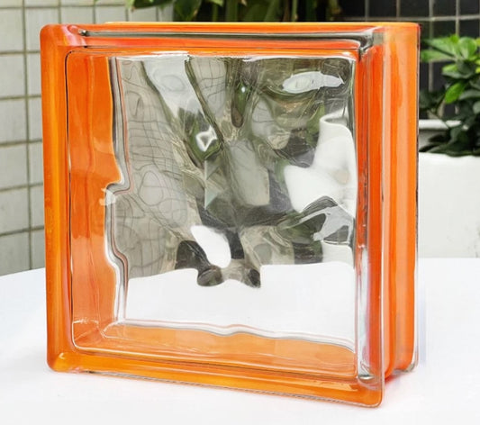 Cloudline Hollow Glass Brick – Orange Soda