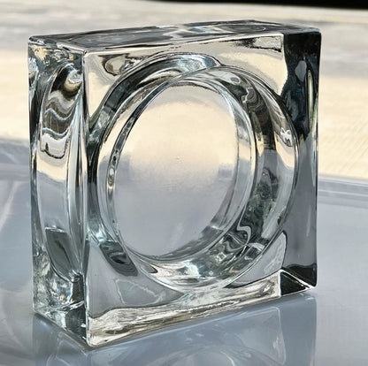 Round Pattern Solid Glass Brick – Crystal Loop