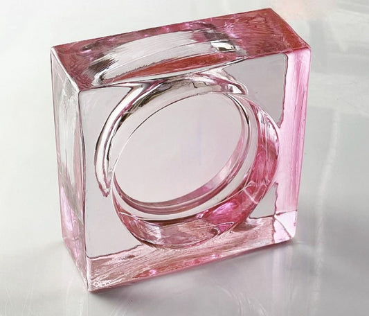 Round Pattern Solid Glass Brick – Pinky Dream