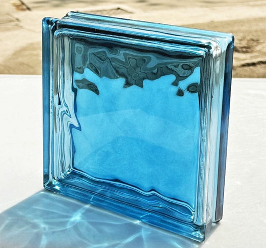 Cloud-Textured Hollow Glass Brick – Sky Drift