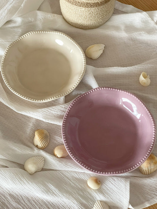 Elegant Coastal Ceramic Pearl Bowls