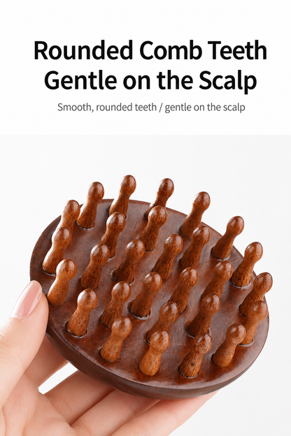 Natural Wooden Scalp Massager