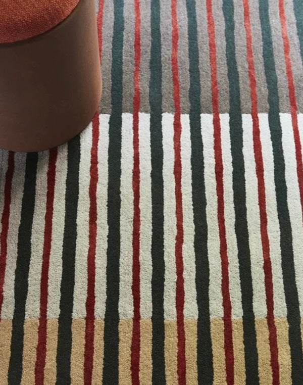 Horizon Lines Handwoven Rug — Earthline / Monochrome
