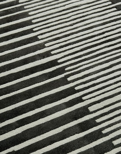 Horizon Lines Handwoven Rug — Earthline / Monochrome