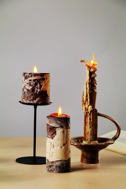 Strata Mineral Pillar Candles