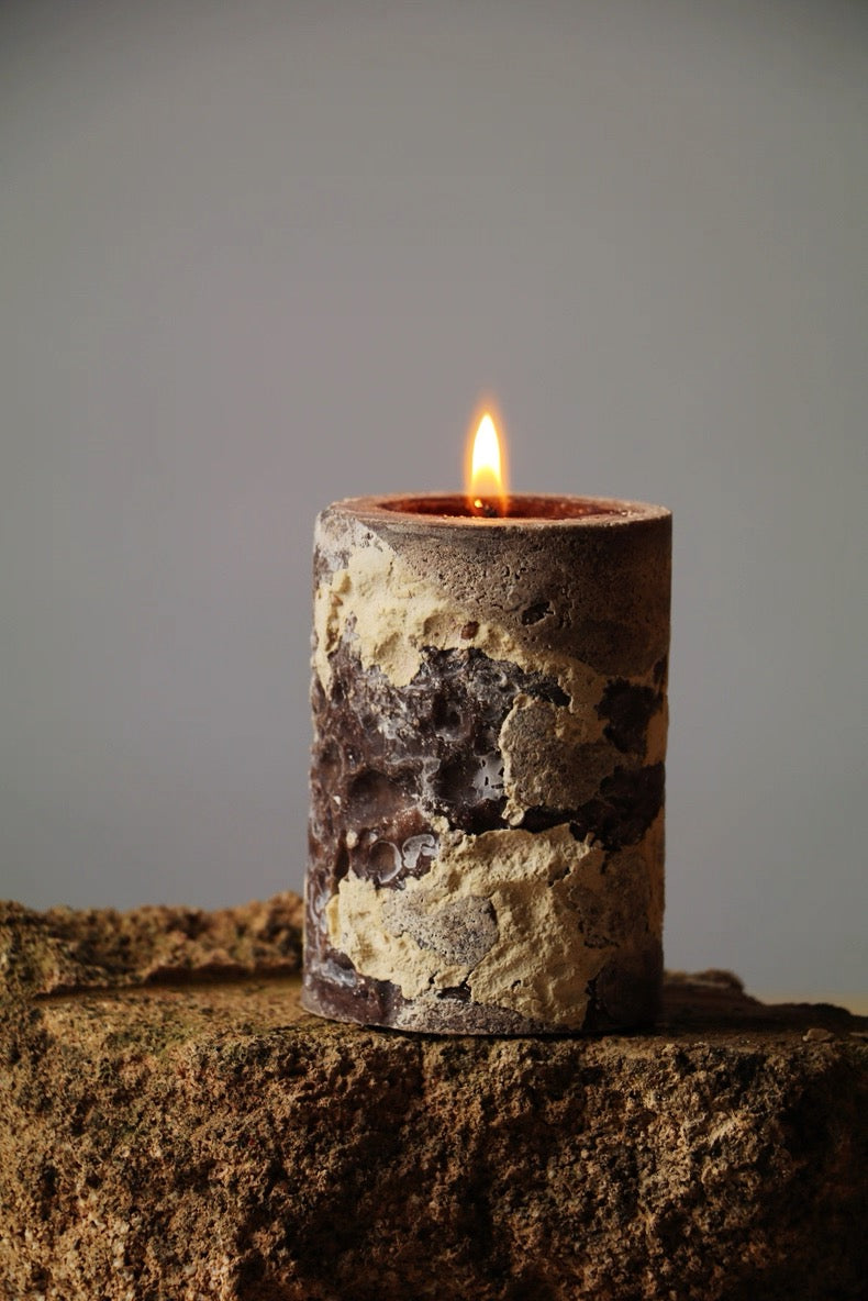 Strata Mineral Pillar Candles