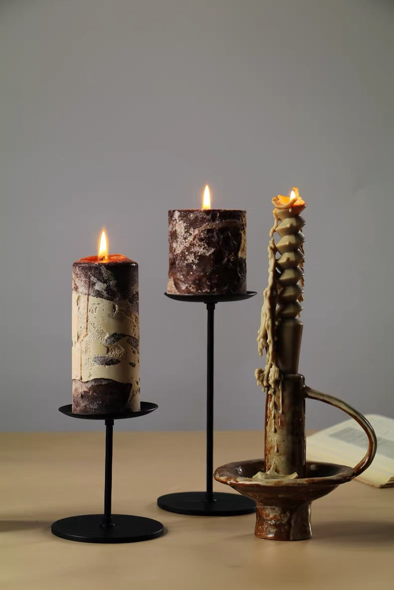 Strata Mineral Pillar Candles