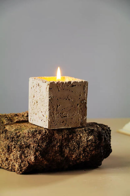 Strata Mineral Pillar Candles