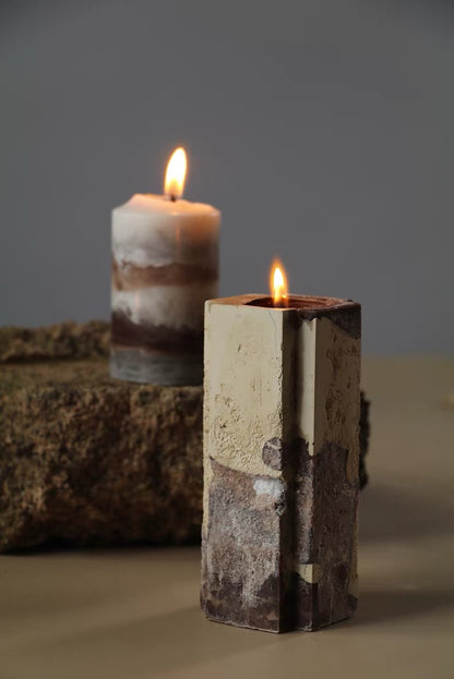Strata Mineral Pillar Candles