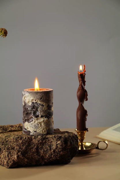 Strata Mineral Pillar Candles