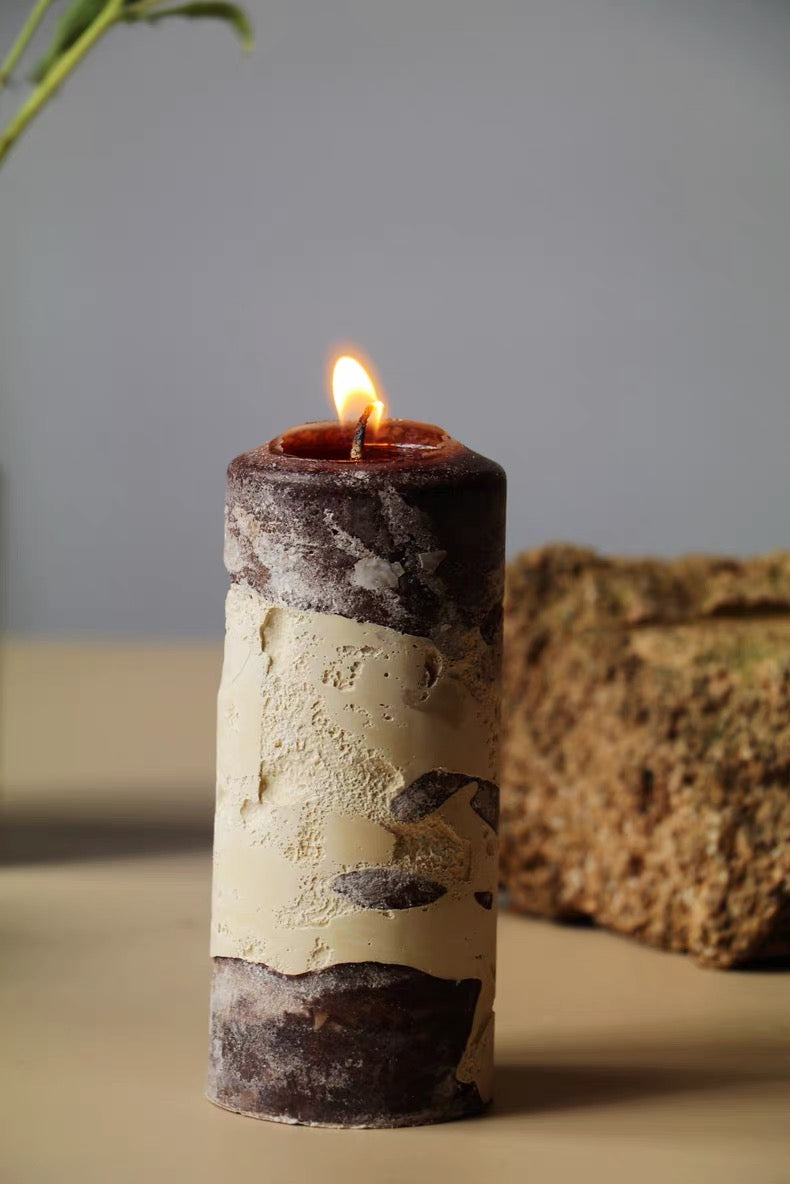 Strata Mineral Pillar Candles