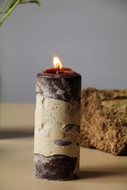 Strata Mineral Pillar Candles