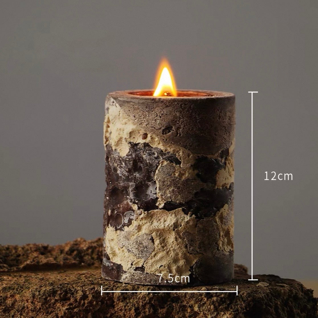Strata Mineral Pillar Candles