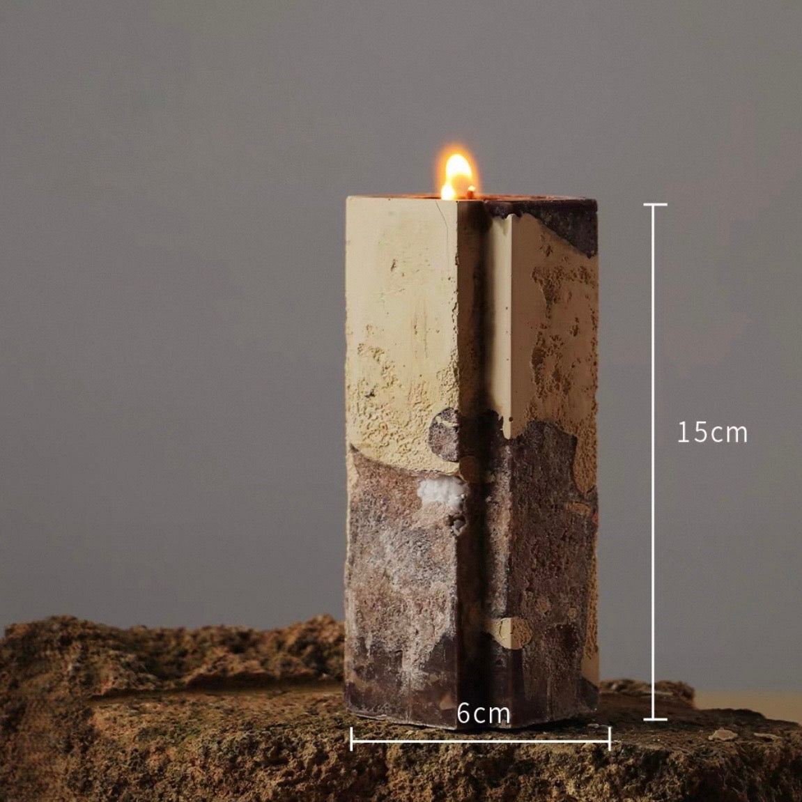 Strata Mineral Pillar Candles