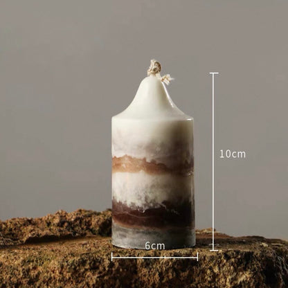 Strata Mineral Pillar Candles