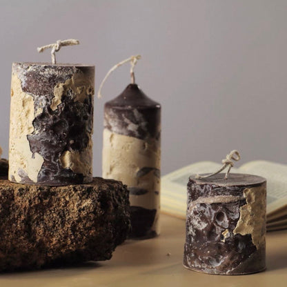 Strata Mineral Pillar Candles