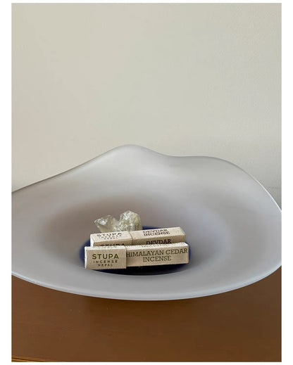 Lapis Veil Art Glass Bowl