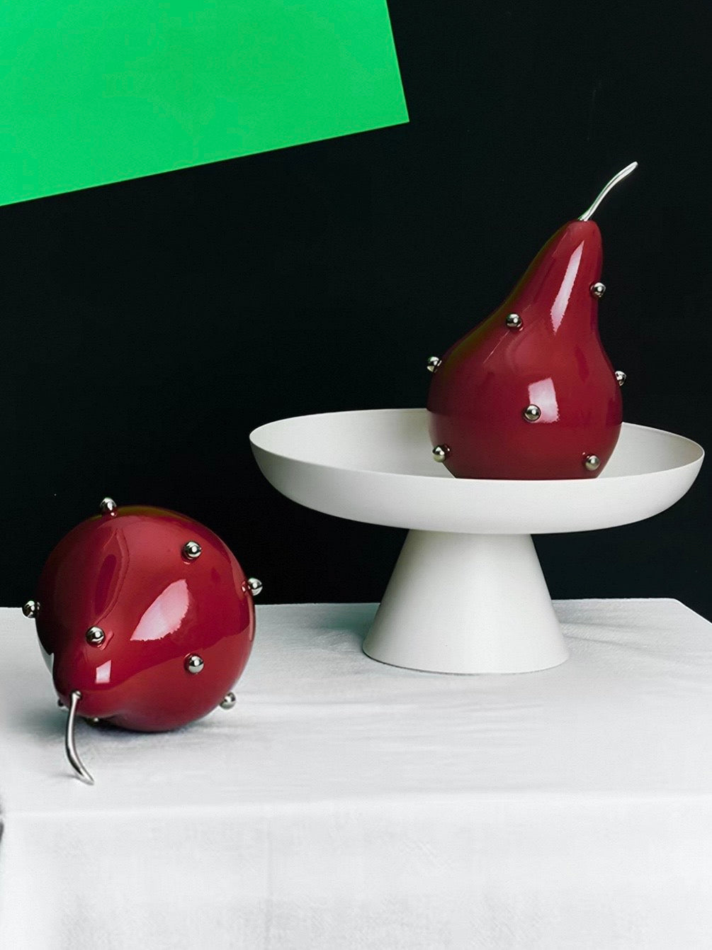 Studded Pear Sculptural Bookends
