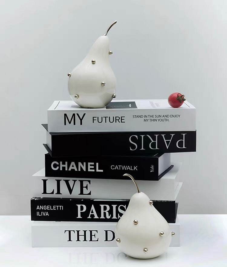 Studded Pear Sculptural Bookends