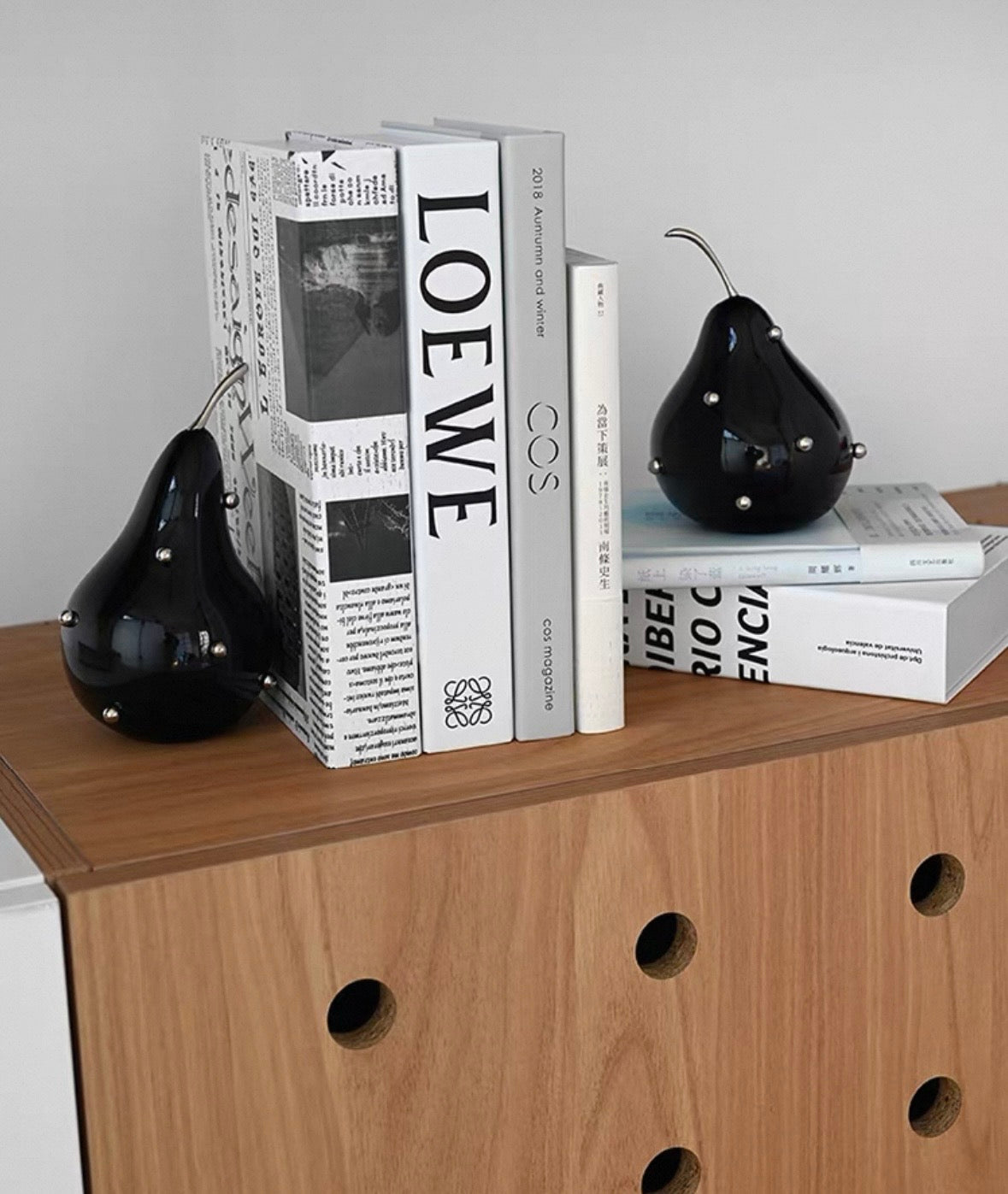 Studded Pear Sculptural Bookends