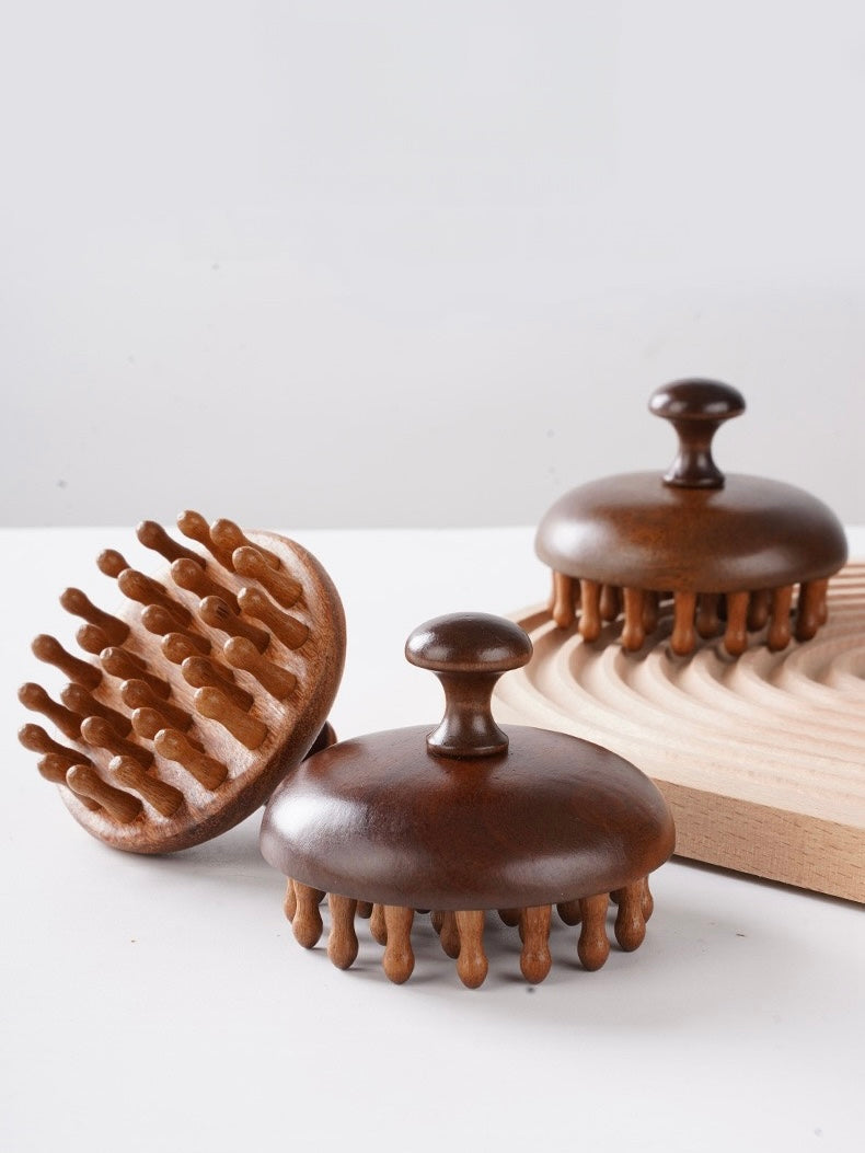 Natural Wooden Scalp Massager