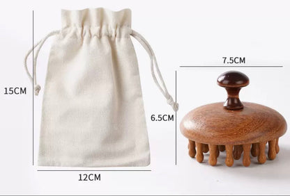 Natural Wooden Scalp Massager