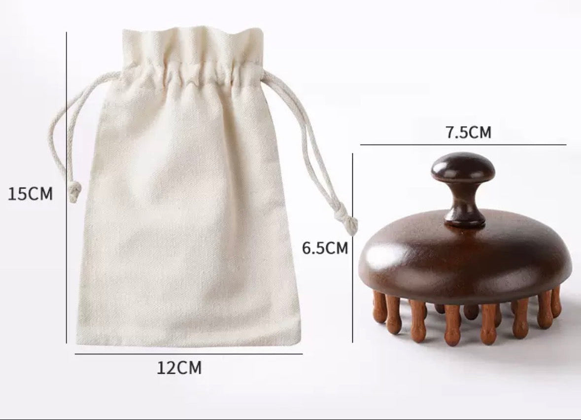 Natural Wooden Scalp Massager
