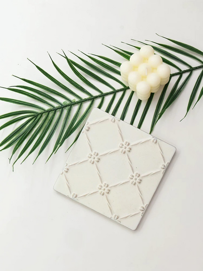 Embossed Floral Artisan Tile