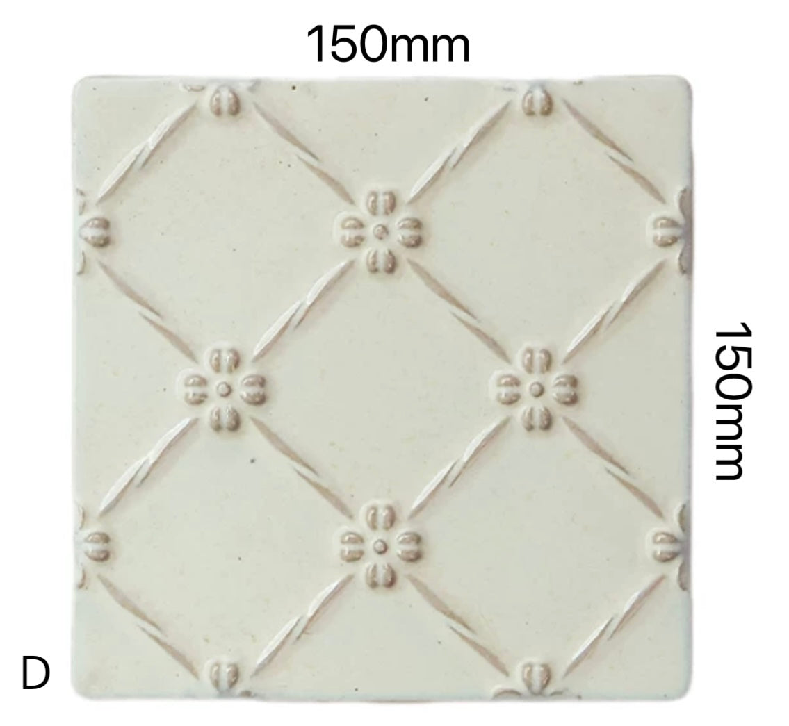 Embossed Floral Artisan Tile