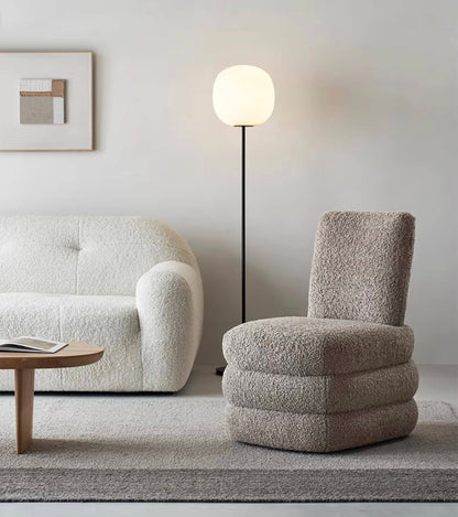 Pillow Bouclé Swivel Lounge Chair