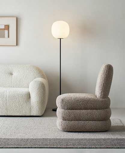 Pillow Bouclé Swivel Lounge Chair