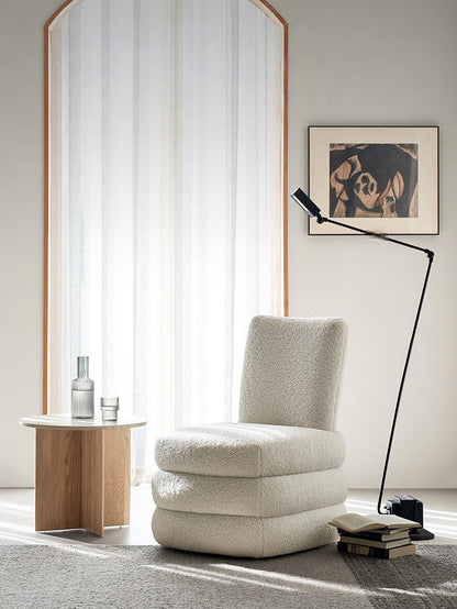 Pillow Bouclé Swivel Lounge Chair