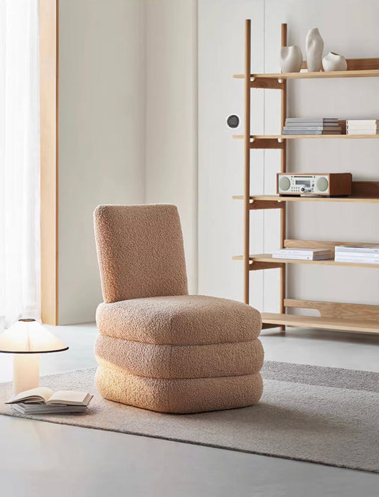 Pillow Bouclé Swivel Lounge Chair