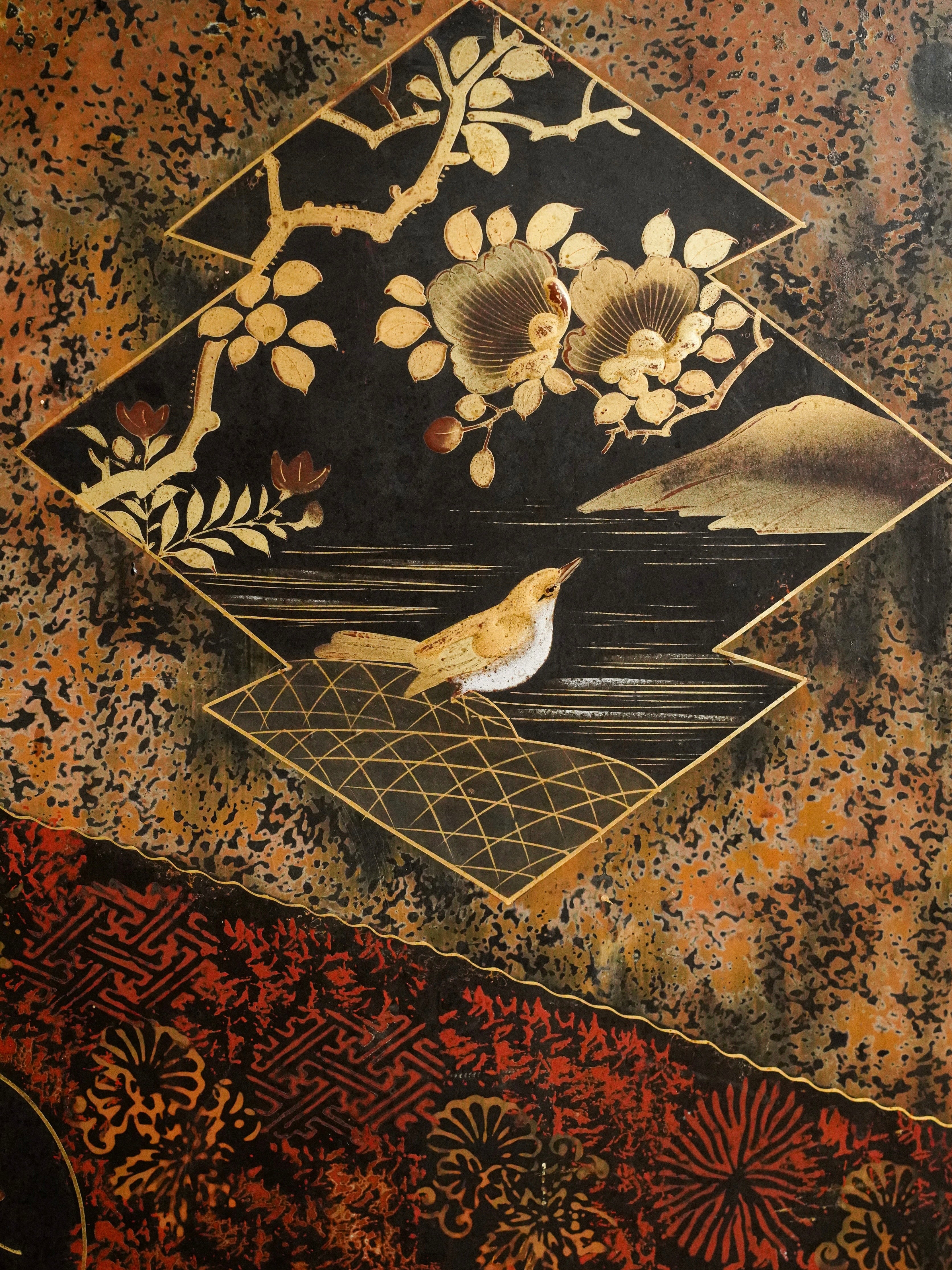 Japanese 20th Century Lacquer Folding Screen (Two-Panel) – MIOLISM