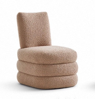 Pillow Bouclé Swivel Lounge Chair