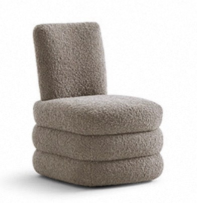 Pillow Bouclé Swivel Lounge Chair