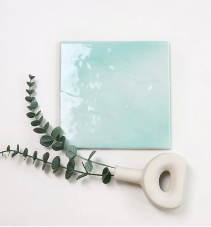 Serenity Glaze Handmade Ceramic Tile - Lake Blue