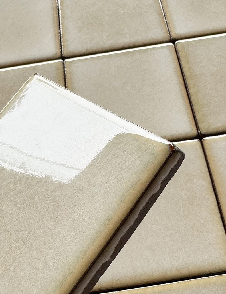Lucente Artisan Glazed Ceramic Tile - Ivory Cream